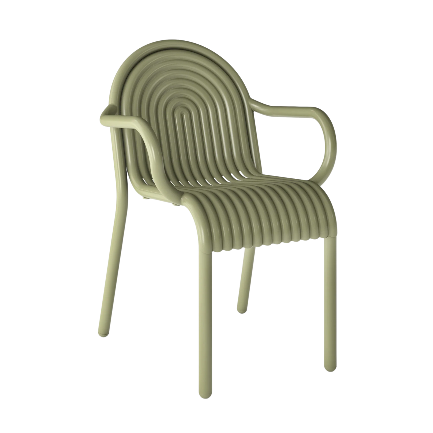 A green grove arm chair from Tom Dixon