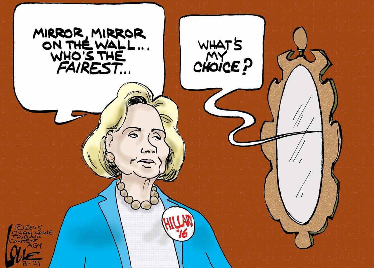 Political cartoon U.S. Hillary Clinton 2016