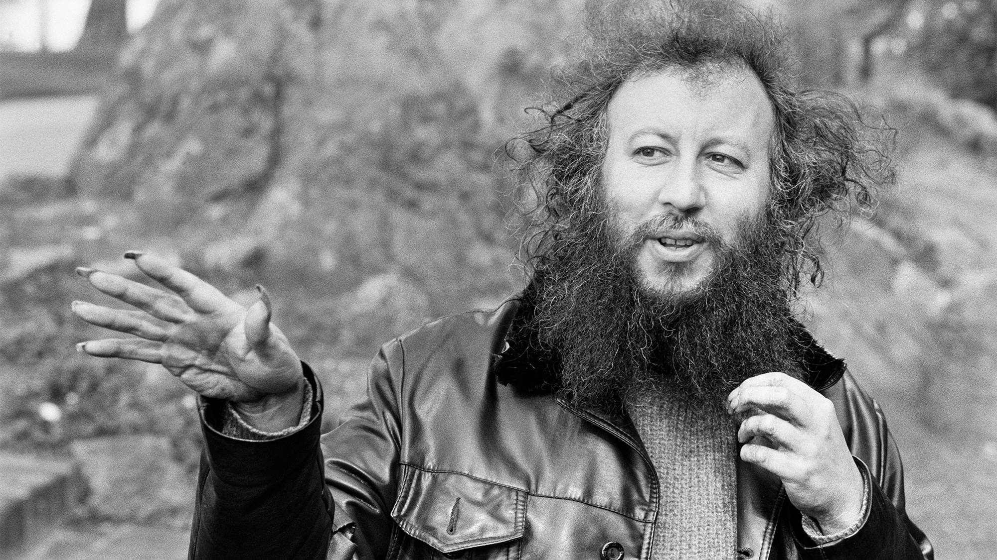 Portrait of ex Fleetwood Mac pop group member Peter Green, 10th April 1987.