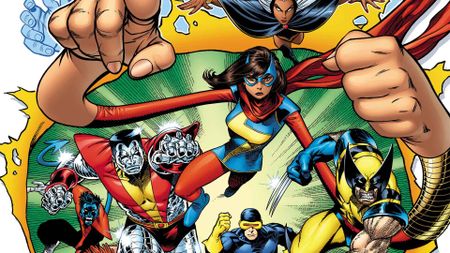 Cover of Giant-Size X-Men #1 which resembles the original 1975 version with Kamala Khan added to the team.