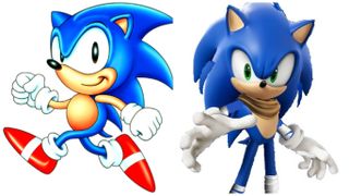 Here we see the original Sonic concept, walking away from Sonic Boom’s bullshit.