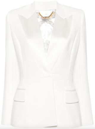 Elisabetta Franchi crepe double-breasted jacket