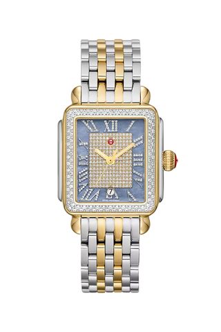 Michele Limited Edition Deco Madison Two-Tone 18K Gold-Plated Diamond Watch