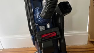 Shark Stratos Upright Vacuum being tested in writer's home