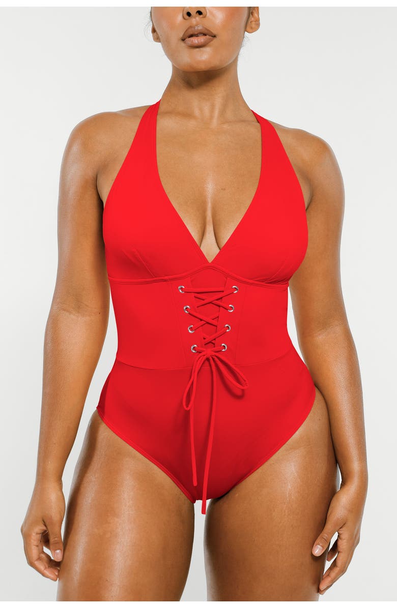 Smart Sculpt Plunge Corset Shaping Swimsuit