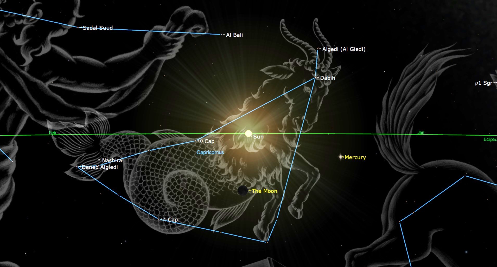 January new moon 2025: The young moon visits Venus and Saturn