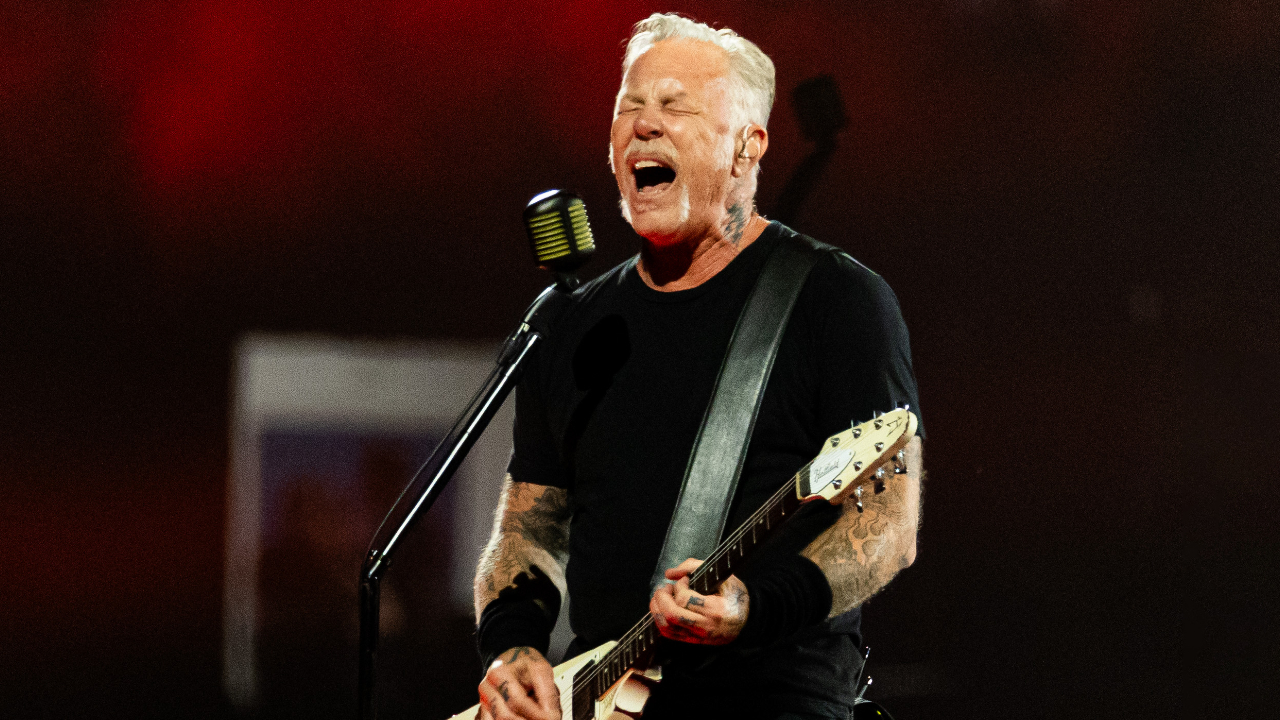 James Hetfield of Metallica onstage in 2026