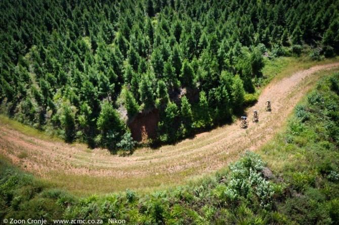 Some of the forest dirt roads interlaced with singletrack sections