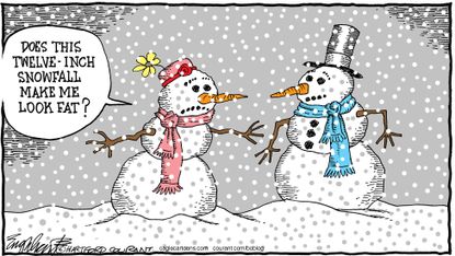 Editorial cartoon U.S. weather snow