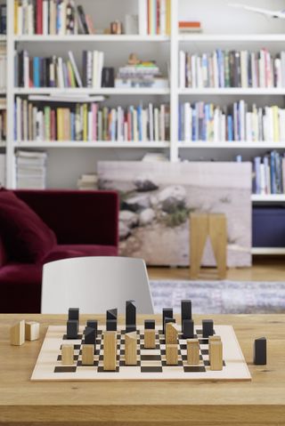 Chess set by E15 on table in living space