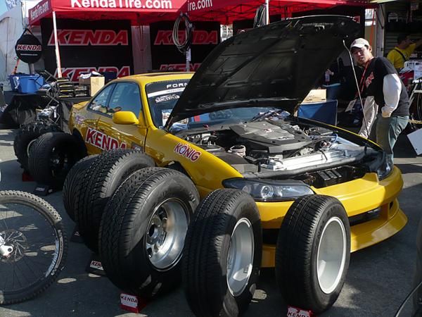Kenda was showing off its tyres, for cars and bikes.