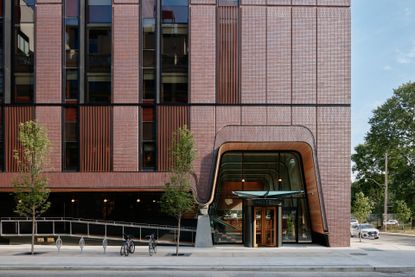 Curvy facade of Ace Toronto hotel