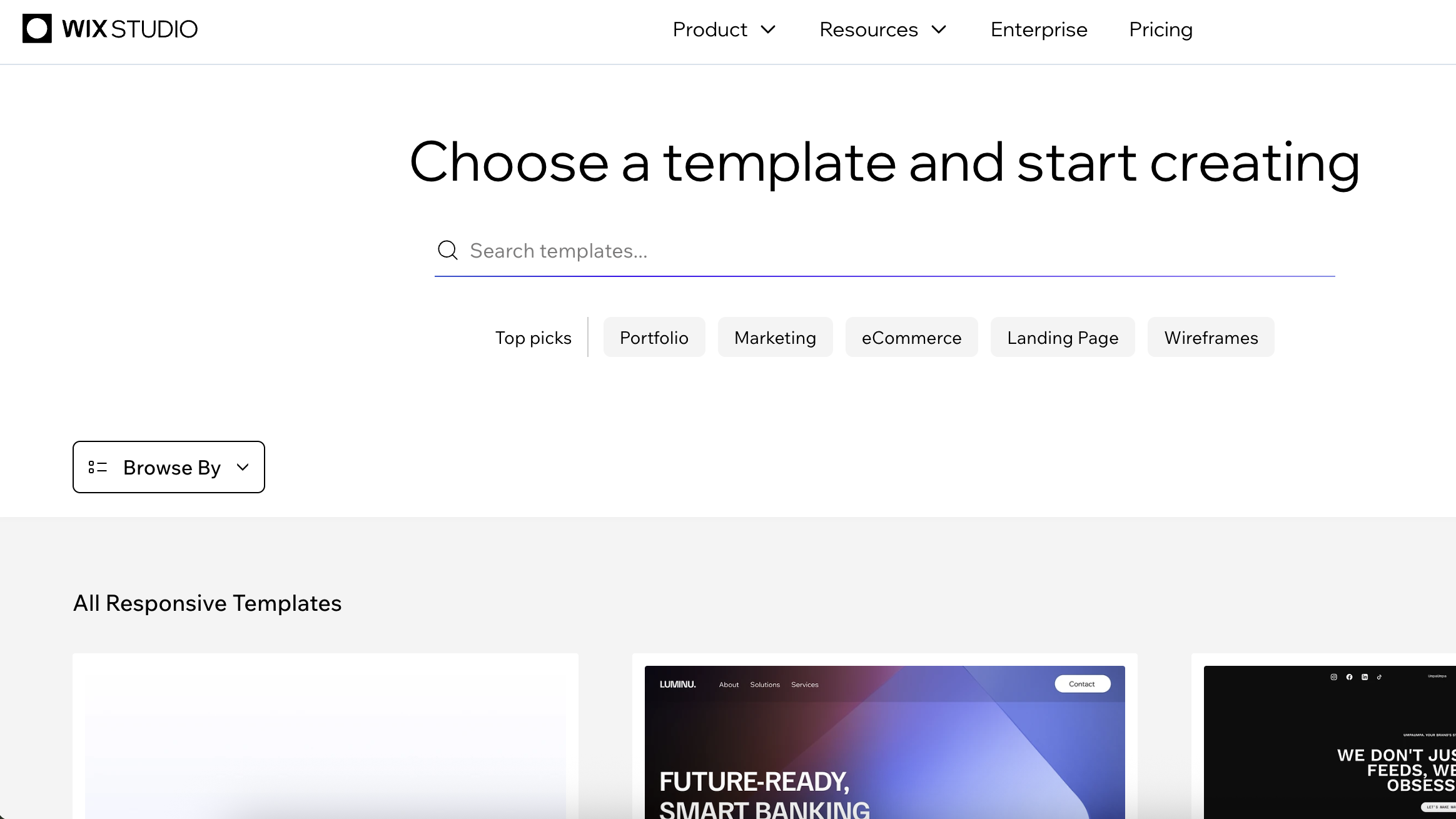 Screengrab of setup in Wix Studio