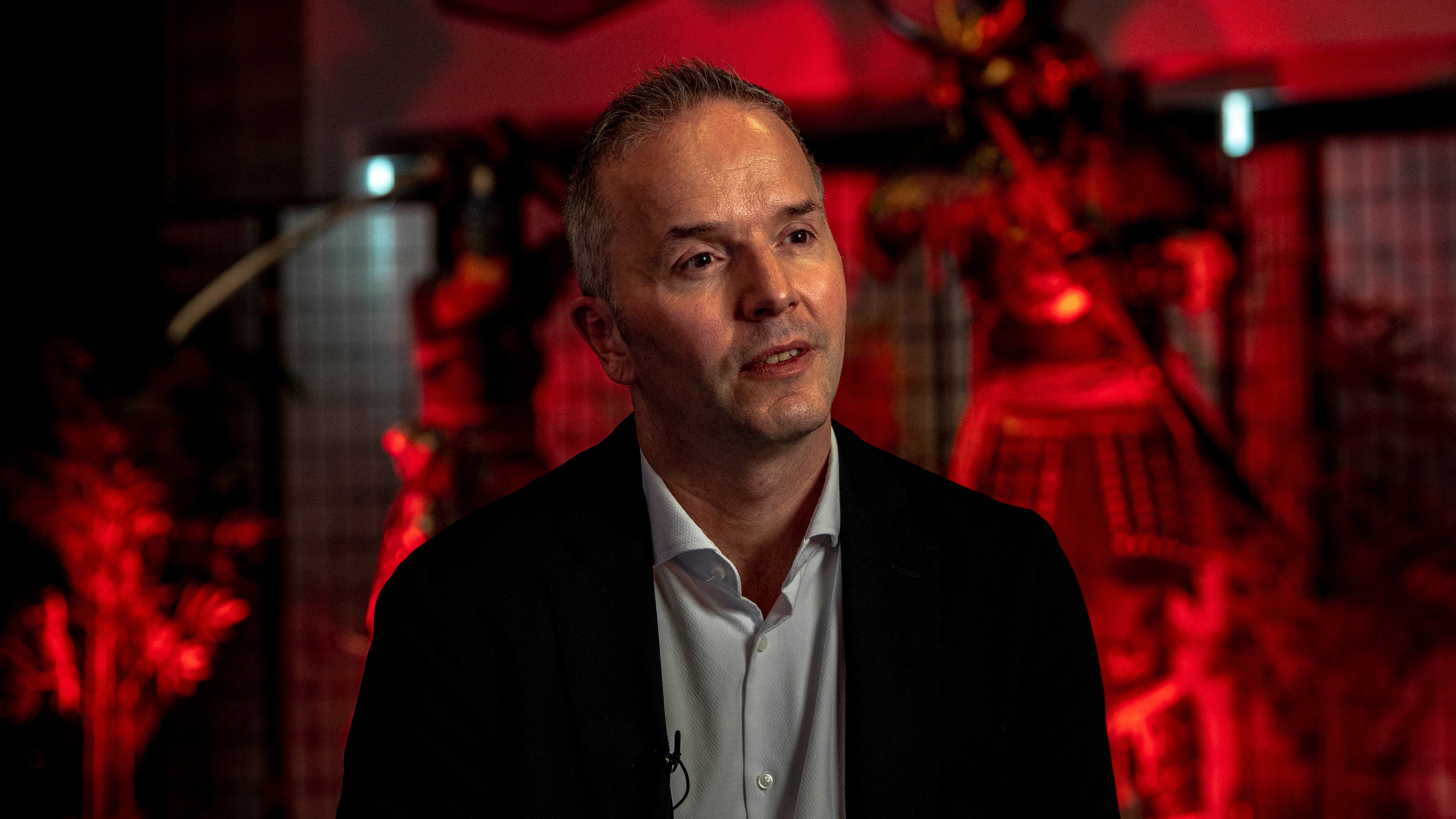 Marc-Alexis Cote, VP and executive producer of Assassin&#039;s Creed, gives an interview at the launch event of the new Assassin&#039;s Creed Shadows at the Ubisoft Quebec Studio in Quebec City, Quebec, on March 20, 2025. The release of the action-adventure epic &quot;Assassin&#039;s Creed Shadows&quot; marks a make-or-break moment not just for struggling French games heavyweight Ubisoft, but for the entire European gaming ecosystem. (Photo by ANDREJ IVANOV / AFP) (Photo by ANDREJ IVANOV/AFP via Getty Images) 