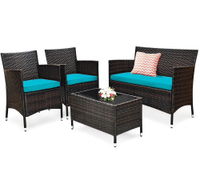 Wicker 4-piece Patio Conversation Set