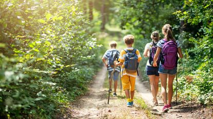 kids hiking