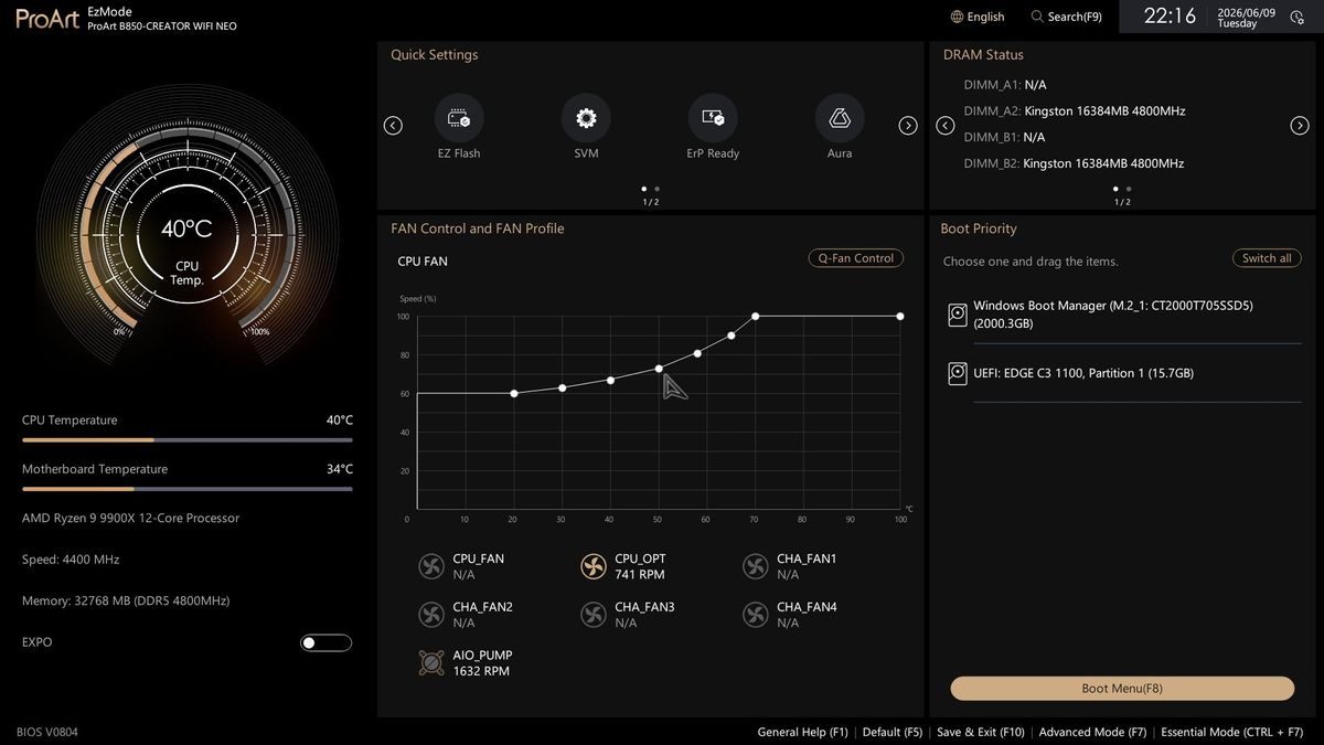 Asus B850-Creator Wifi Neo - BIOS