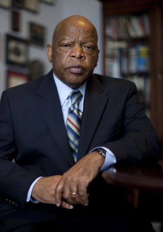 Congressman John Lewis (D-GA) is photographed in his offices in the Canon House office building on March 17, 2009 in Washington, D.C.