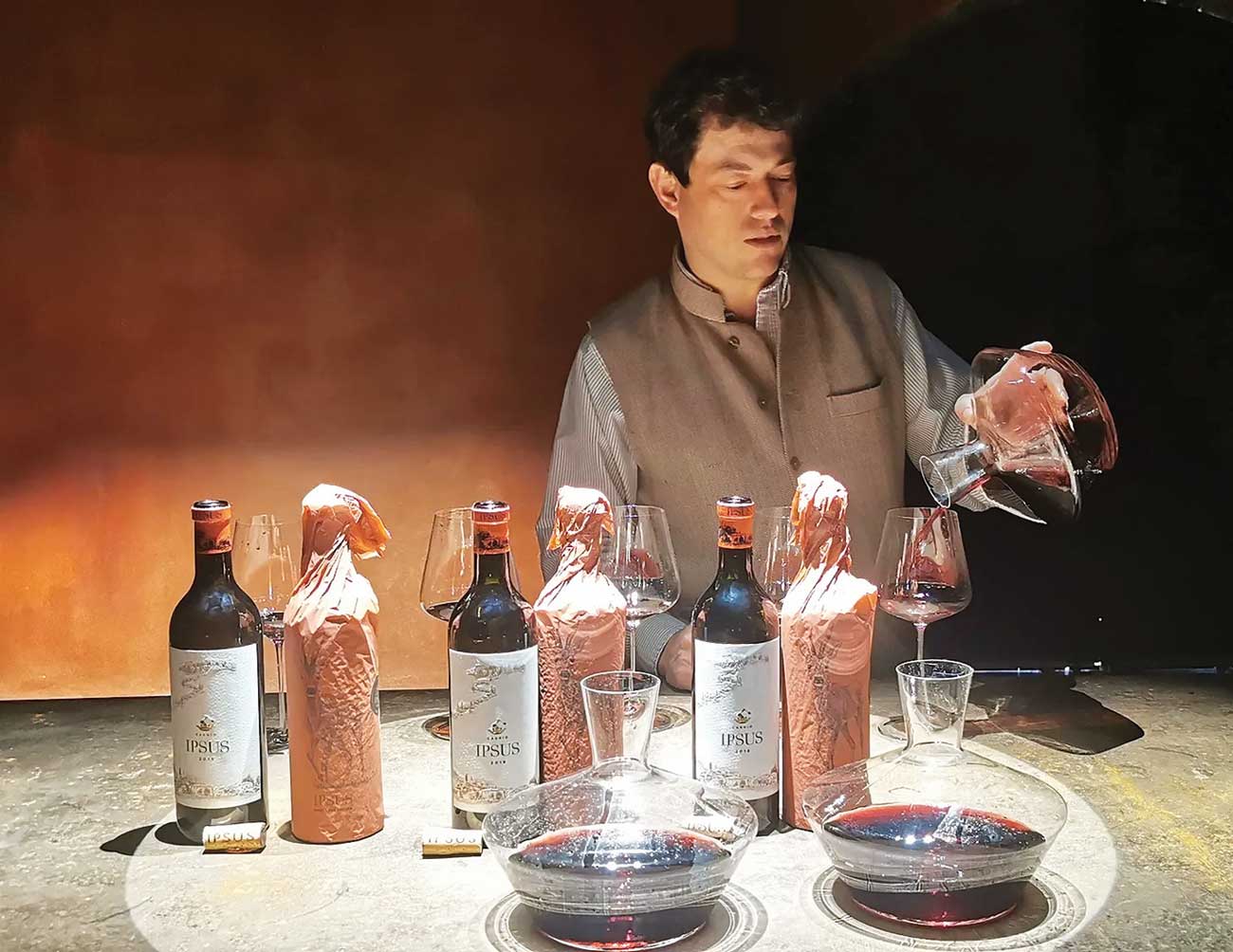 Giovanni Mazzei at a tasting of Ipsus