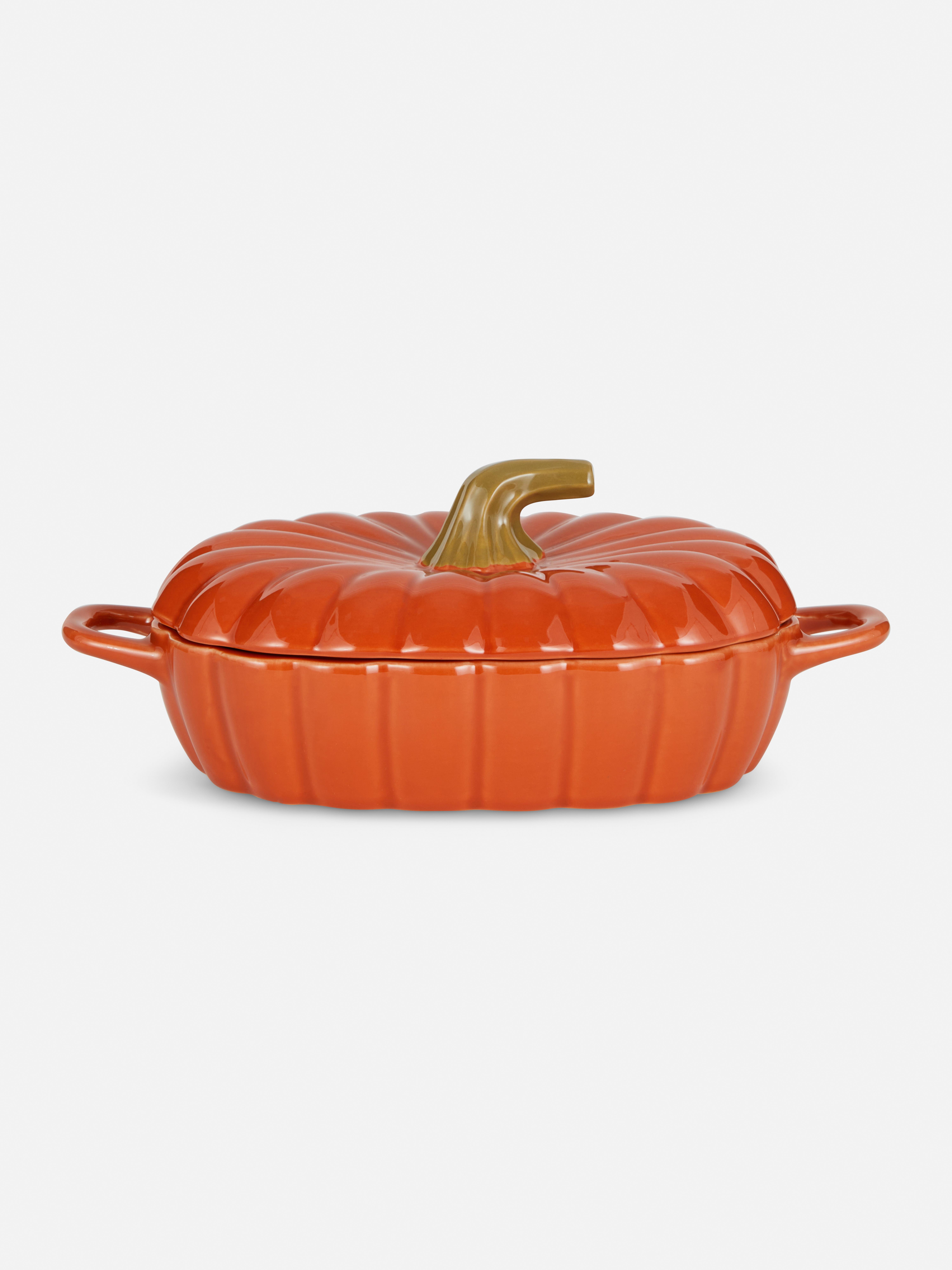 Pumpkin Shape Lidded Oval Ramekin