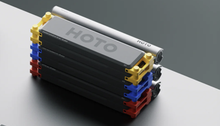 Hoto Snapbloq screwdriver, drill pen, and rotary tools attached