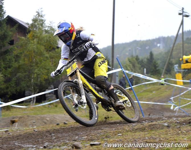 Rachel Atherton (GT Factory Racing) on her way to winning the Hafjell World Cup