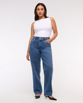 Abercrombie & Fitch + Ultra High Rise Ankle Straight Jean