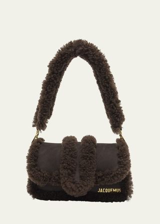 Le Bambimou Lamb Shearling Shoulder Bag