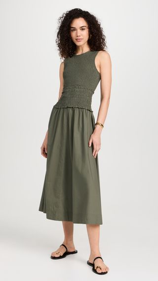 Olive Green Tank Maxi Dress