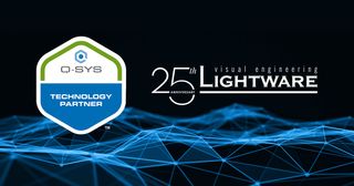 The Lightware and Q-SYS Partner Program logos.
