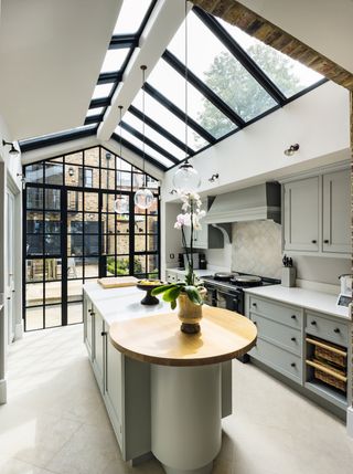 glass extension in kitchen taken by richard lewisohn photography