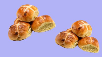 aldi rhubarb custard hot cross buns