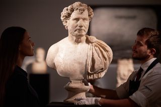 This 1,800-year-old statue of a Roman military officer sold at auction at Sotheby's.