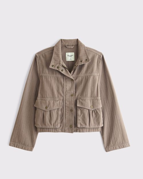Mock Neck Denim Barn Jacket (Women's)