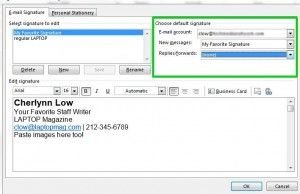 how to set up an email signature in outlook