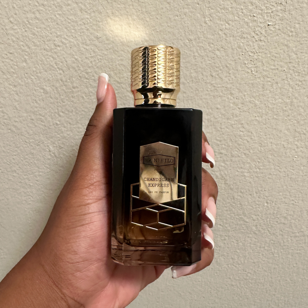 Ariel Baker testing Ex Nihlo Chandigarh Express Eau De Parfum