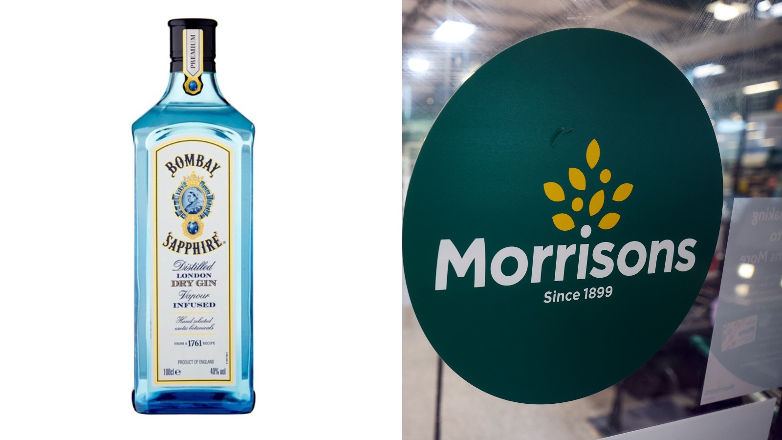 price at Morrisons | 1L GoodtoKnow Gin of selling lowest Sapphire Bombay £16.99 bottles