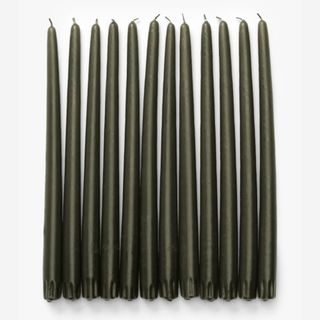 green taper candles