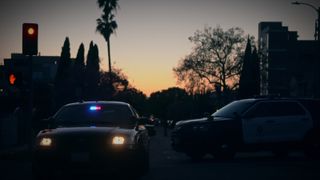 A still of a car in the sunset from Worst Ex Ever on Netflix.