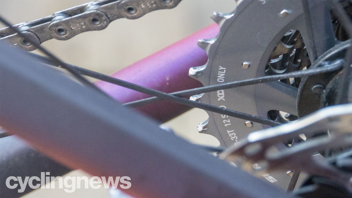 Podium bikes at the women's Omloop Het Nieuwsblad