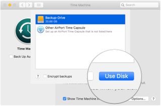 use backup disk
