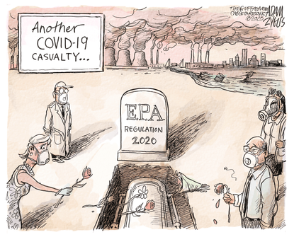 Editorial Cartoon U.S. EPA regulations funeral
