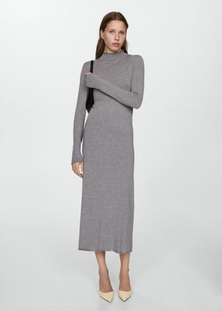 Knitted Perkins Neck Dress