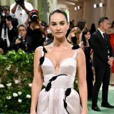 Lily James on the red carpet at the met gala 2024 - getty images 2151227758