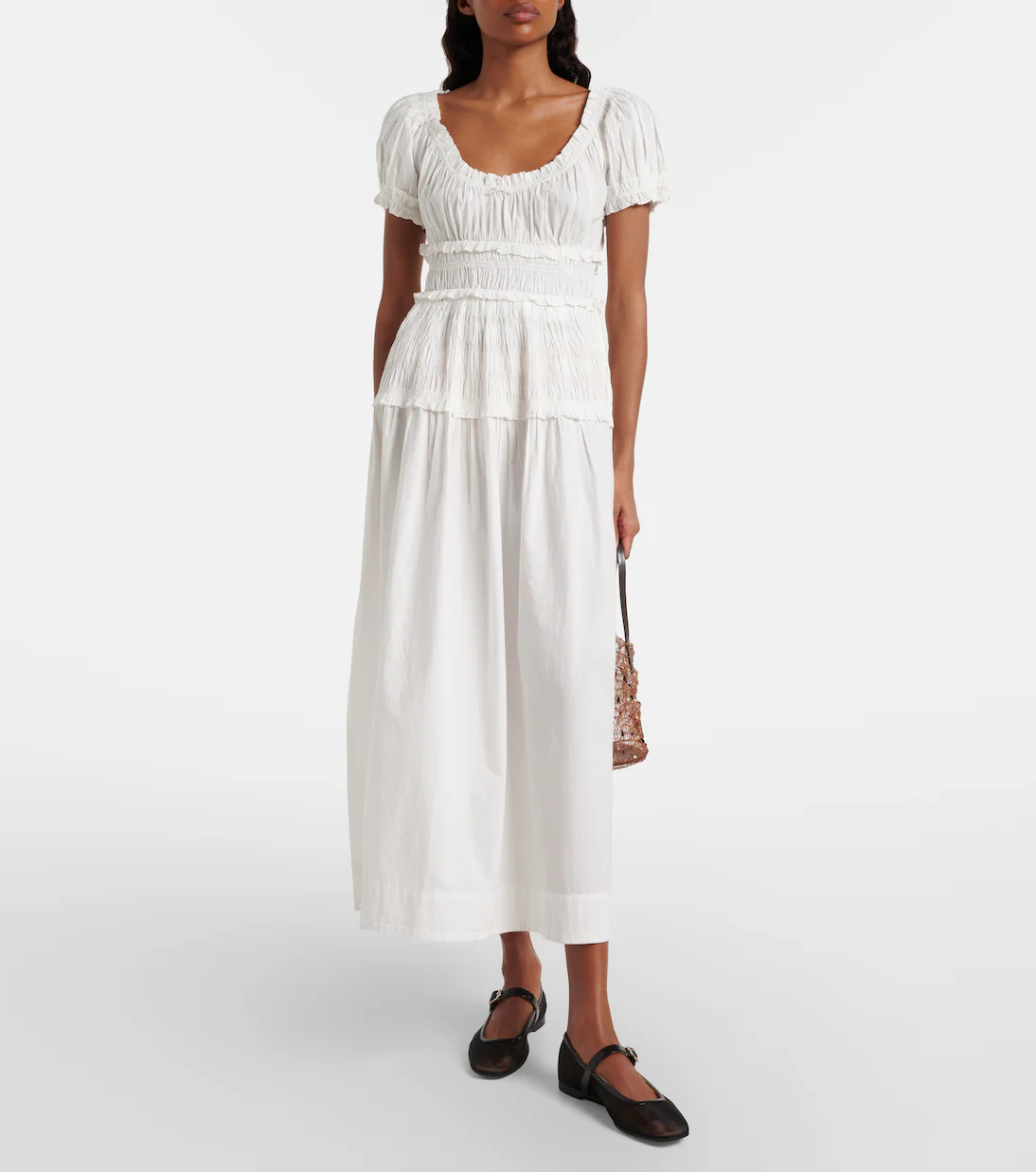 D&amp;ocirc;en, Leanne cotton poplin midi dress