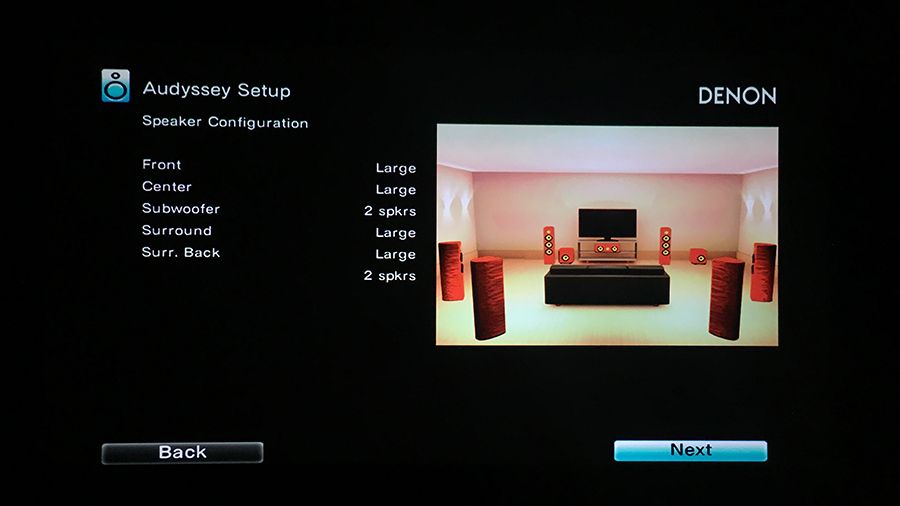 denon receiver speaker setup