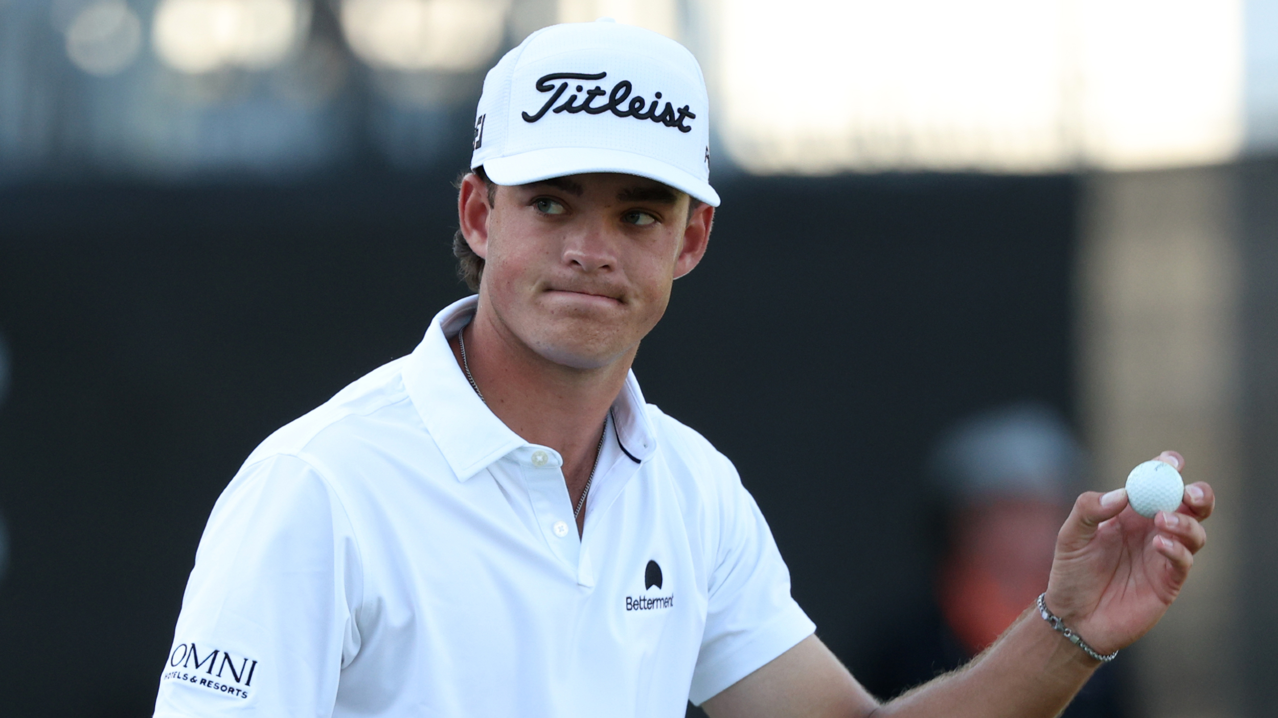 Jackson Koivun acknowledges the fans at the Procore Championship 