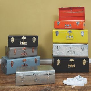 Colourful storage cases and trunks from Habitat