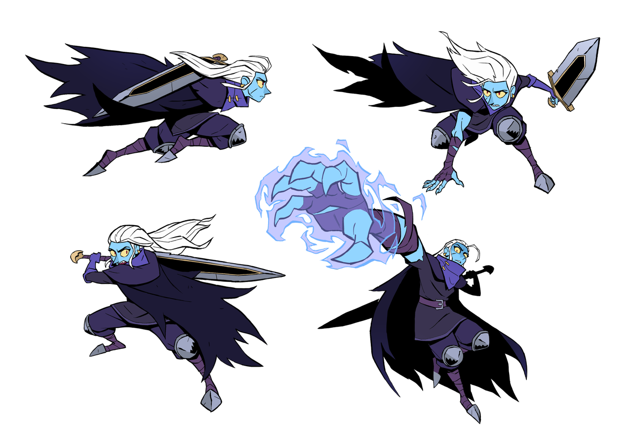 Absolum video game character design; animated characters design for a video game