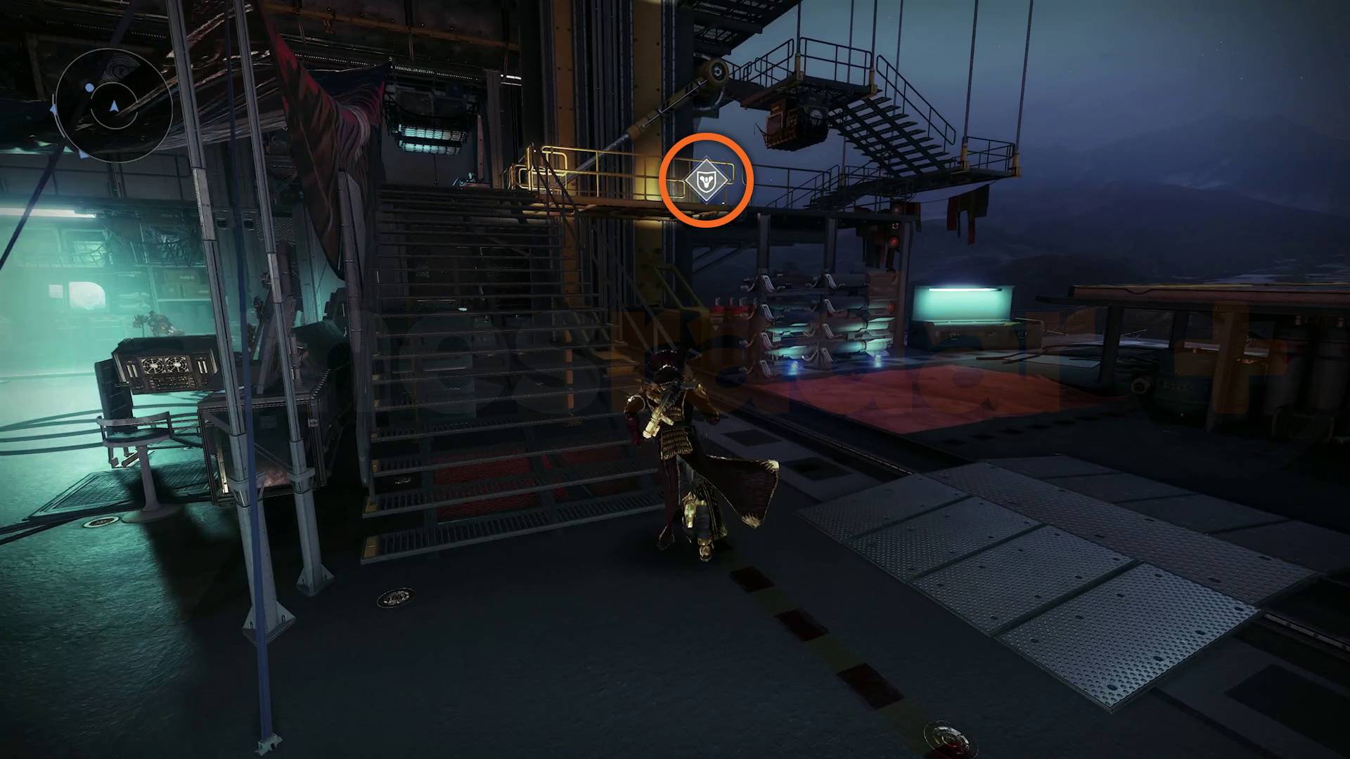 Destiny 2 Strange Leftovers on a stairwell in the Tower